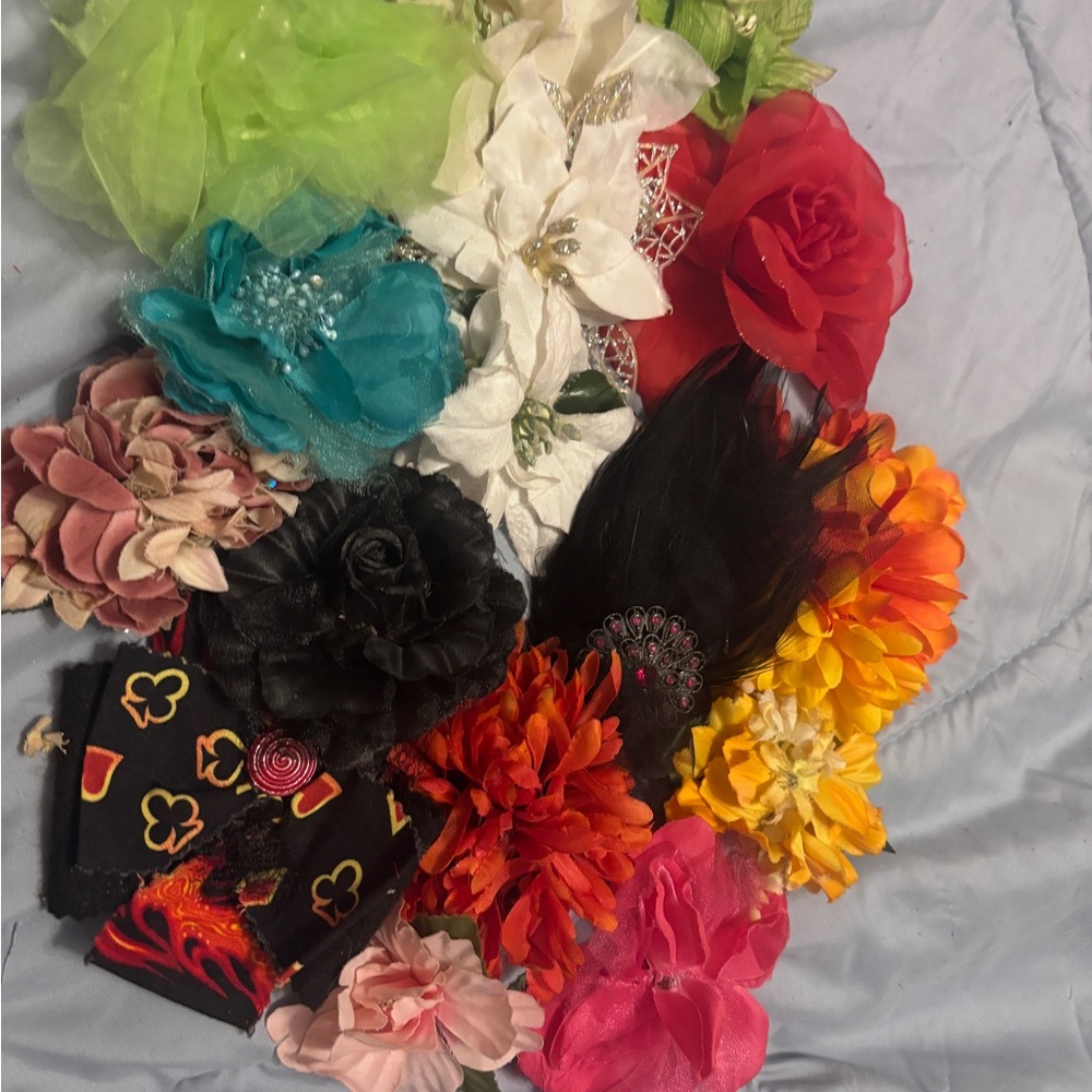 Floral Hair Accessories Set - Multicolors